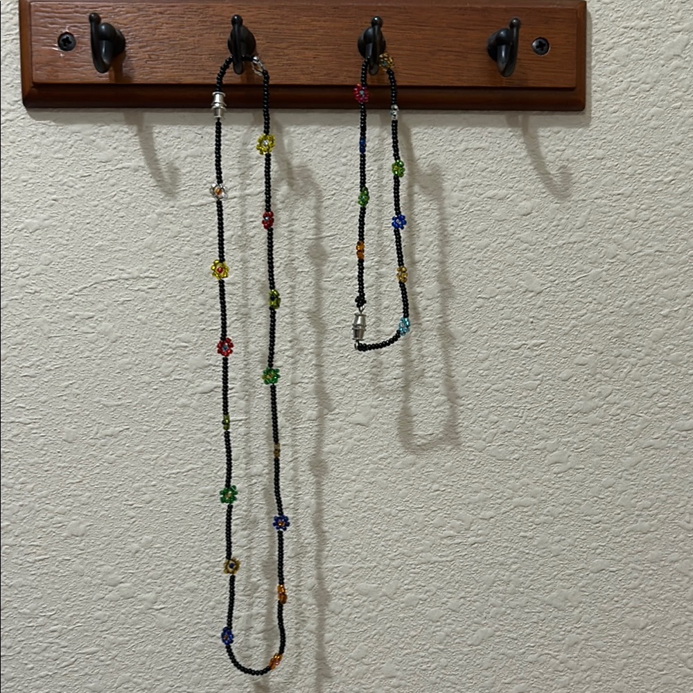 Colorful Beaded Necklace and bracelet set